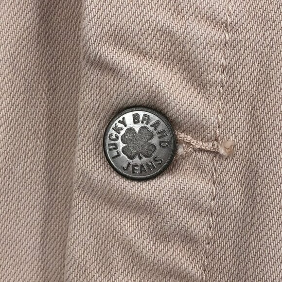 Lucky Brand Beige Jean Jacket | Versatile for Any Season - Picture 4 of 6